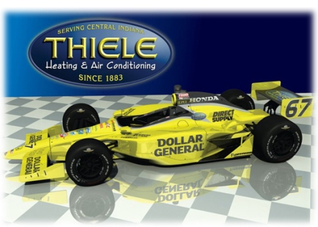 Thiele Heating & Air Conditioning is the �official heating & cooling company of Sarah Fisher Racing" and a 2010 Indy 500 SFR team sponsor.