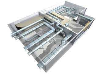 Custom metal work is performed in-house prior to installation to ensure the quality of new duct installations 