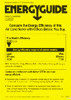 EnergyGuide label estimates energy usage, compares similar products and approximate operating costs. Click for larger image in a new window.