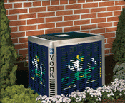 York heat pumps and ACs are customizable in choice of colors or college logos