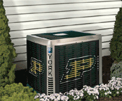York heat pumps and ACs are customizable in choice of colors or college logos